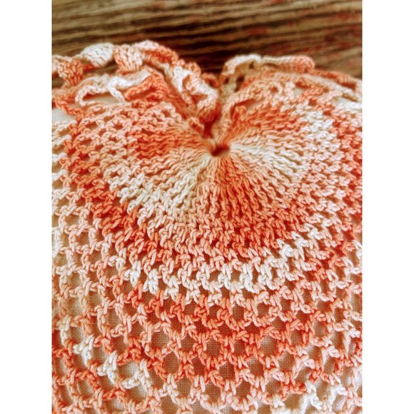 Vintage Small Thread Crochet Heart Shaped Accent Pillow - Picture 4 of 13